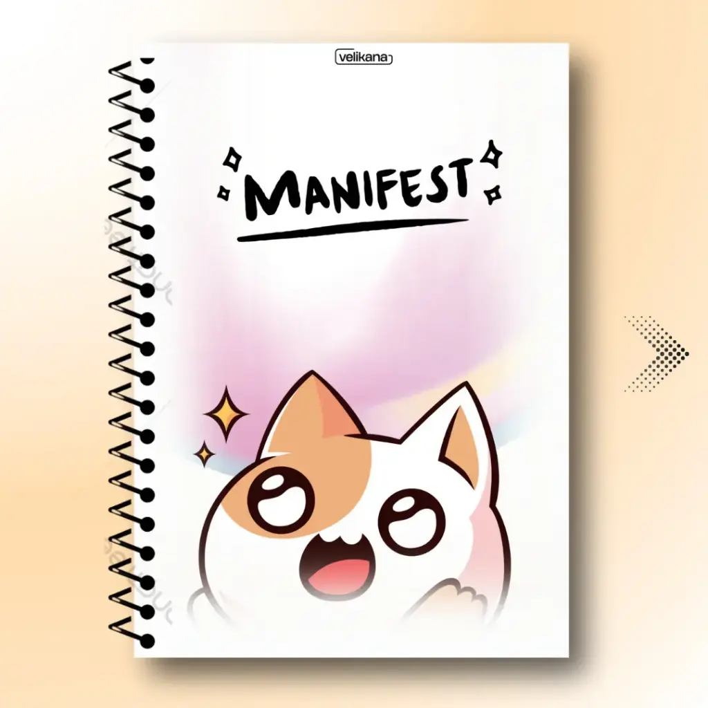 Velikana Cute Spiral Pads A5 Size || 200 Pages || Unruled Notebook