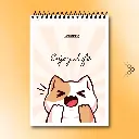 Cute Spiral Notepad || 200 Pages || 75 GSM Paper || A5 Size