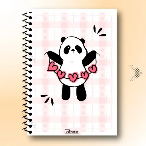 Velikana Cute Spiral Pads A5 Size || 200 Pages || Unruled Notebook